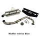 Sparks Racing X-6 Stainless Steel Exhaust System 10-17 Polaris Rzr 170 Blue