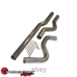 SpeedFactory Racing 3 Stainless Steel Mandrel Bent Cat-Back Exhaust Piping Kit