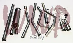 Stainless 3 Dual Split Rear Exit Cat Back Exhaust 14-19 Chevy/GMC 1500 Pickup