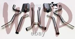 Stainless 3 Header Back Exhaust System Mufflers 67-69 Camaro/Firebird V8 F-Body