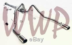 Stainless Dual Split Rear Exit Cat Back Exhaust 11-14 Ford F150 3.5L V6 EcoBoost