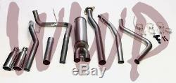 Stainless Dual Split Rear Exit Cat Back Exhaust 11-14 Ford F150 3.5L V6 EcoBoost