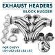 Stainless Racing Block Hugger Exhaust Headers Fits Chevy Ls1 Ls6 Shorty