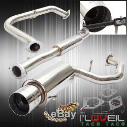 Stainless Steel Catback Exhaust 60-65MM 4.5 Tip For 2000-2005 Eclipse GS RS