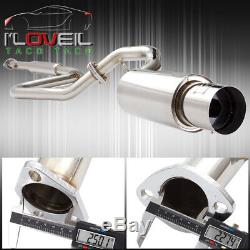 Stainless Steel Catback Exhaust 60-65MM 4.5 Tip For 2000-2005 Eclipse GS RS