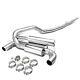 Stainless Steel Dual 3od Racing Cat Back Exhaust System For 16-18 Ford Focus Rs