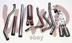 Stainless Steel Dual Split Rear CatBack Exhaust System 15-20 Ford F150 2.7L/3.5L