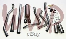 Stainless Steel Dual Split Rear Exit Cat Back Exhaust 15-19 Ford F150 2.7L/3.5L