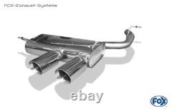 Stainless Steel Racing Cat-Back Exhaust System Center VW Golf 5 R32 2x100mm
