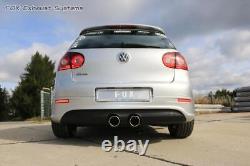 Stainless Steel Racing Complete System from Cat Centre VW Golf 5 R32 2x100mm