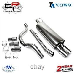 Stainless Steel Racing Exhaust System 2x76mm For VW Golf 4 1J TA Technix