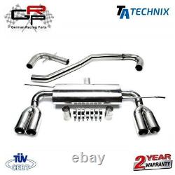 Stainless Steel Racing Exhaust System L + R 2x76mm For Audi A3 8P TA Technix