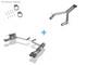 Stainless Steel Racing Exhaust System Mercedes E-class W211 E500 Sedan 2x88x74mm