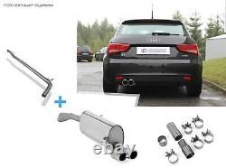 Stainless Steel Racing System Audi A1 8X 1.0 TFSI 2x90mm Rolled Edge Bevelled