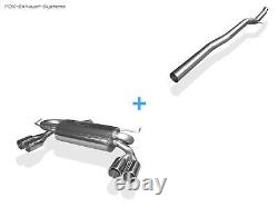 Stainless Steel Racing System From Kat Audi A3 8L Quattro 2x76mm Round