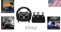 Stainless Steel Racing Wheel with Force Feedback for Ultimate Gaming Experience