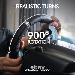 Stainless Steel Racing Wheel with Force Feedback for Ultimate Gaming Experience