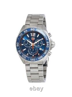 Tag Heuer 43mm F1 Qtz Chrono Formula CAZ1014 All S/S Blue/Orange GORGEOUS NEW