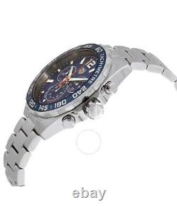 Tag Heuer 43mm F1 Qtz Chrono Formula CAZ1014 All S/S Blue/Orange GORGEOUS NEW