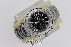 Tag Heuer Black Mens Watch CJ1110. BA0576 Link Chronograph Racing Dive Silver SS