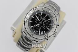 Tag Heuer Black Mens Watch CJ1110. BA0576 Link Chronograph Racing Dive Silver SS