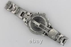 Tag Heuer Black Mens Watch CJ1110. BA0576 Link Chronograph Racing Dive Silver SS