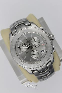 Tag Heuer Silver Mens Watch CJ1111. BA0576 Link Chronograph Racing Dive Sport SS