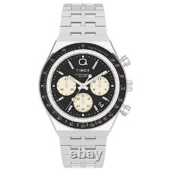 Timex Q Chronograph Motorsport Racing Stainless Steel 40mm Racer Watch TW2V42600