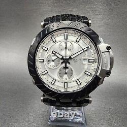 Tissot T-Race Chronograph Automatic Watch Men 48mm Silver Dial Stainless Steel