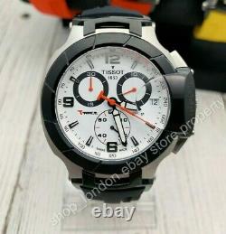 Tissot T-Race T048.417.27.037.00 Black Rubber Strap White Dial Men's Wrist Watch