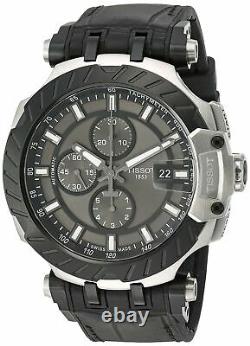 Tissot mens T-Race Stainless Steel Sport Watch Black T1154272706100