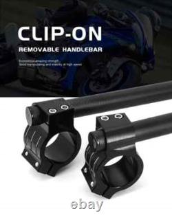 Universal Stainless Steel Racing CNC 31MM- 51MM Clip On Ons Fork Riser Handlebar