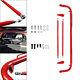 Universal Stainless Steel Racing Safety Harness Bar Seat Belt Roll Rod Bar Red