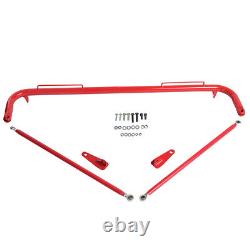 Universal Stainless Steel Racing Safety Harness Bar Seat Belt Roll Rod Bar Red