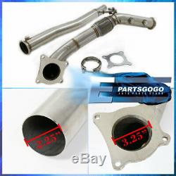 VW 06 07 08 09 10 Passat B6 2.0T Stainless Racing Exhaust Turbo Decat Down Pipe