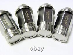 20 Écrous de roue en acier inoxydable fermés pour drag racing 14x1.5 pour Charger Challenger