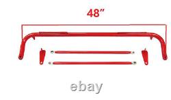 48-49 Sièges De Course Harness Barre De Sécurité Ceinture De Sécurité En Acier Inoxydable Roll Kit Rouge
