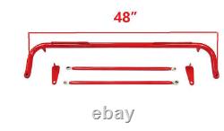 48 Harness Bar Kit Acier Inoxydable Racing Ceinture De Sécurité Roll Rod Bar Rouge