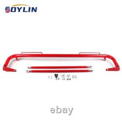 49 barre de harnais de sécurité de course en acier inoxydable rouge pour châssis, ceinture de siège, barre de protection, tige