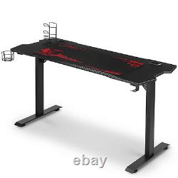 55'' Computer Desk Gaming Table Racing Style Home Office Ergonomique Avec Tapis De Souris