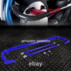 Barre de harnais de sécurité de course en acier inoxydable 49, ceinture de sécurité, châssis, tige, bleu