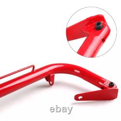 Barre de harnais de sécurité de course en acier inoxydable rouge 49, ceinture de siège, tige.
