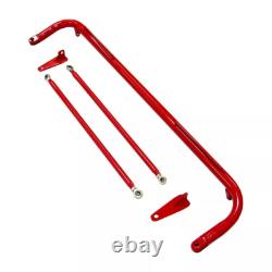 Barre de harnais de sécurité de course en acier inoxydable rouge 49, ceinture de siège, tige.