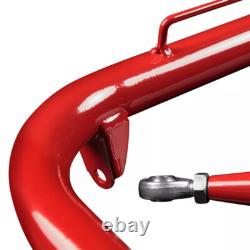 Barre de harnais de sécurité de course en acier inoxydable rouge 49, ceinture de siège, tige.