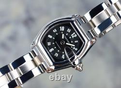 Cartier Roadster Large Automatique, Cadran de Course Noir en Acier Inoxydable, W62004V3
