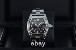 Cartier Roadster Large Automatique, Cadran de Course Noir en Acier Inoxydable, W62004V3