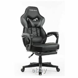 Chaise De Bureau Gaming Racing Exécutif En Cuir Ordinateur Fauteuil Pivotant Avec Repose-pied