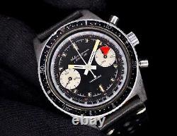 Chronographe de course en acier inoxydable Jules Jurgensen des années 1960 Landeron 248 révisé