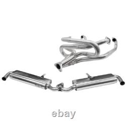 Collecteur d'échappement de course fusionné en acier inoxydable BUGPACK 1-5/8 avec double silencieux