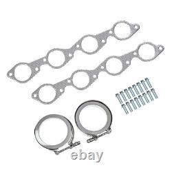 Collecteurs de course en acier inoxydable V-Band 3.5 pour moteurs V8 Chevy BBC 366-502